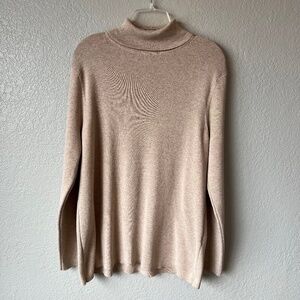 Chico’s XL (Chico’s 3) oatmeal long sleeve turtleneck sweater